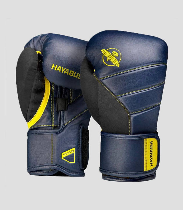 Hayabusa (Kick)Bokshandschoenen T3 - Blauw/Zwart/Geel - The Fight Company Deutschland