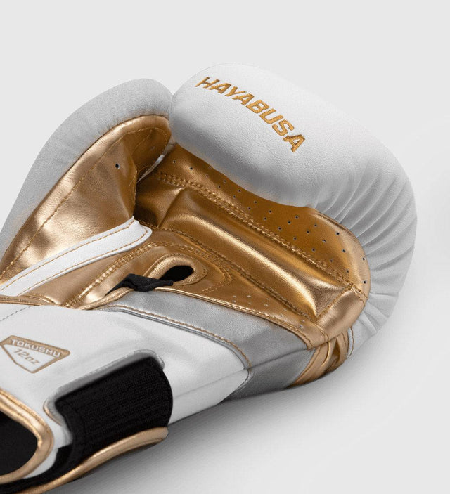 Hayabusa (Kick)Bokshandschoenen T3 - Wit/Goud - The Fight Company Deutschland