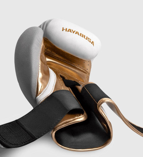 Hayabusa (Kick)Bokshandschoenen T3 - Wit/Goud - The Fight Company Deutschland