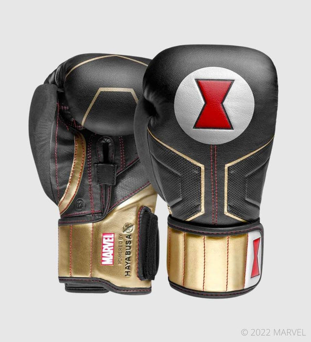 Hayabusa (Kick)Bokshandschoenen Black Widow - Zwart/Goud - The Fight Company Deutschland