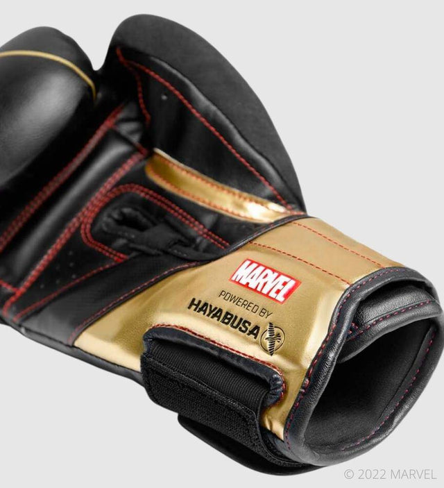 Hayabusa (Kick)Bokshandschoenen Black Widow - Zwart/Goud - The Fight Company Deutschland