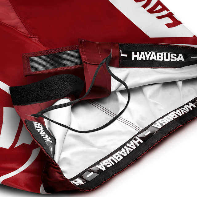 Hayabusa MMA-Shorts Icon Lang - Rot/Weiss