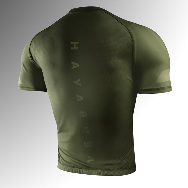 Hayabusa Rashguard Core Kurzarm - Dunkelgrün
