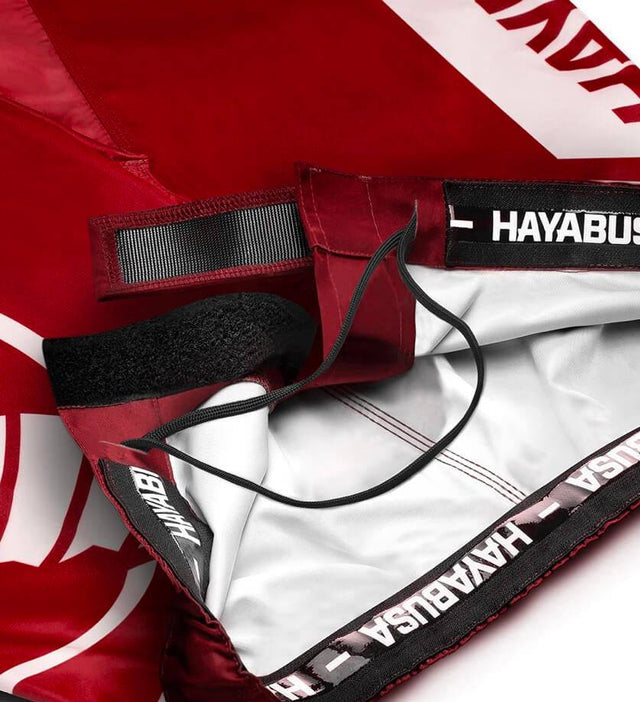 Hayabusa MMA Broekje Icon - Rood/Wit - The Fight Company Deutschland