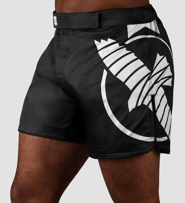 Hayabusa MMA Broekje Icon - Zwart/Wit - The Fight Company Deutschland