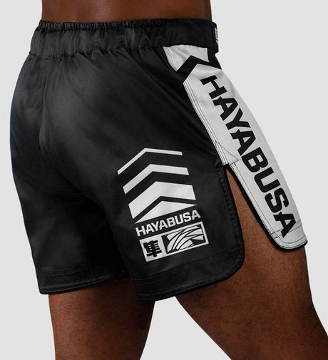 Hayabusa MMA Broekje Icon - Zwart/Wit - The Fight Company Deutschland