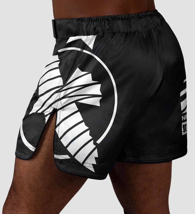 Hayabusa MMA Broekje Icon - Zwart/Wit - The Fight Company Deutschland