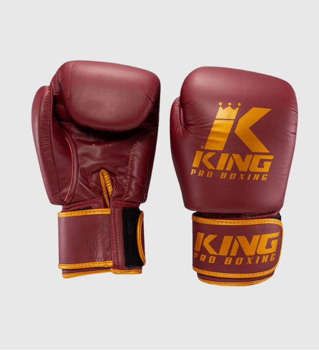 King (Kick)Bokshandschoenen - Bordeaux Rood/Goud - The Fight Company Deutschland