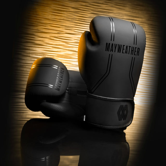 Hayabusa x Mayweather Boxhandschuhe Contender - Schwarz/Schwarz
