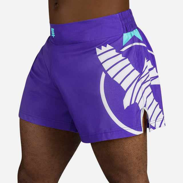 Hayabusa Muay Thai Shorts Icon - Lila/Weiß