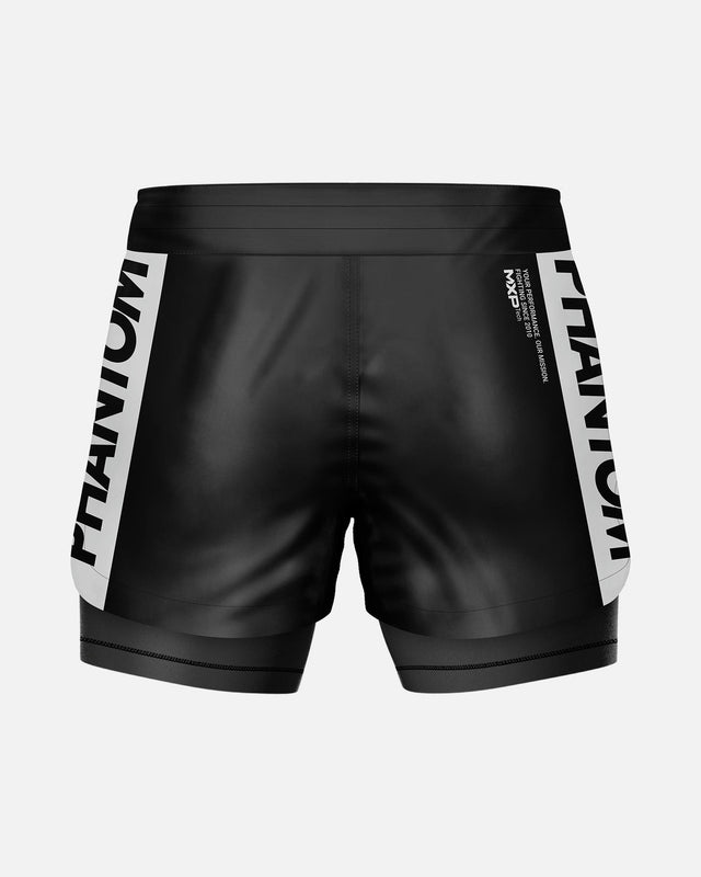Phantom Athletics Kompressionsshorts Fusion 2in1 Apex - Schwarz