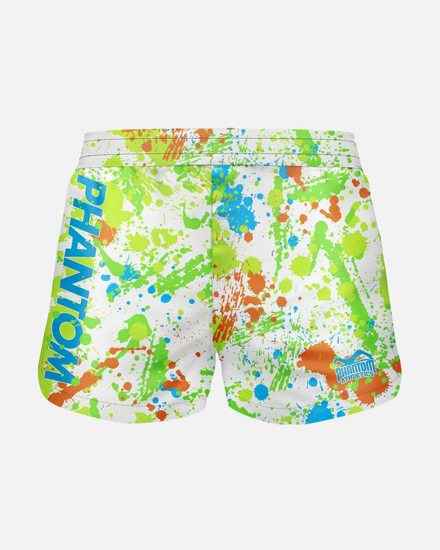 Phantom Athletics MMA Shorts Fusion Splatter - Weiß/Neon