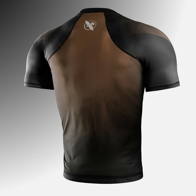 Hayabusa Rashguard Pro Ranked Kurzarm - Braun