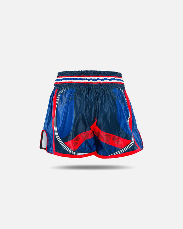 King Pro Boxing Muay-Thai-Shorts Flag - Blau
