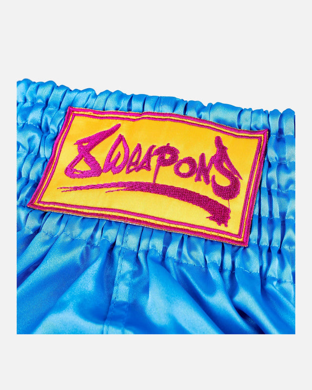 8 WEAPONS Muay-Thai-Shorts Meow Thai - Blau/Lila