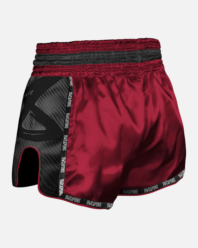 8 WEAPONS Muay-Thai-Shorts Carbon - Rot