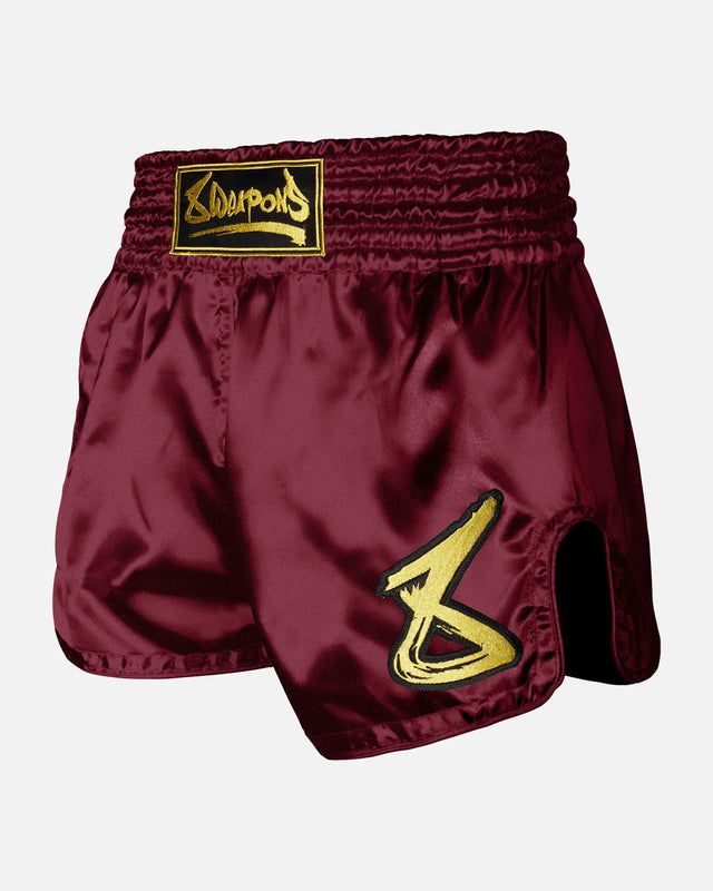 8 WEAPONS Muay-Thai-Shorts Strike - Bordeaux
