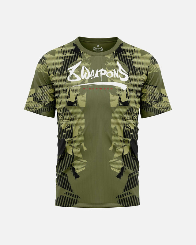 8 WEAPONS T-Shirt Funktional Hit 2.0 - Oliv/Schwarz