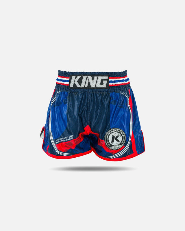 King Pro Boxing Muay-Thai-Shorts Flag - Blau