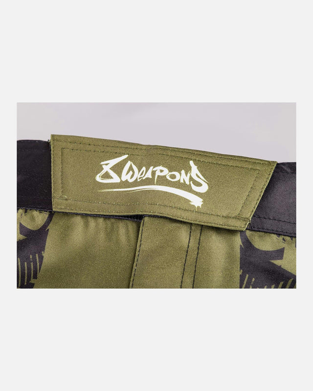 8 WEAPONS MMA Shorts Hit 2.0 - Oliv/Schwarz