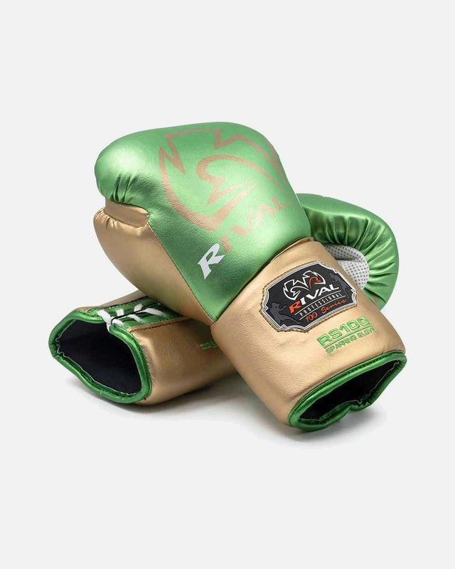 Rival Boxhandschuhe RS100 Pro Sparring - Grün/Gold