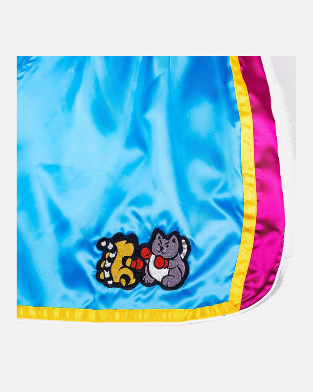 8 WEAPONS Muay-Thai-Shorts Meow Thai - Blau/Lila