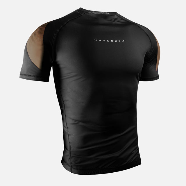 Hayabusa Rashguard Pro Ranked Kurzarm - Braun