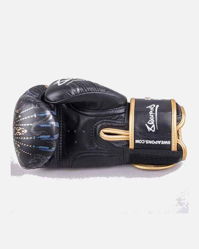 8 WEAPONS Boxhandschuhe Three Elephants 2.0 - Schwarz/Gold
