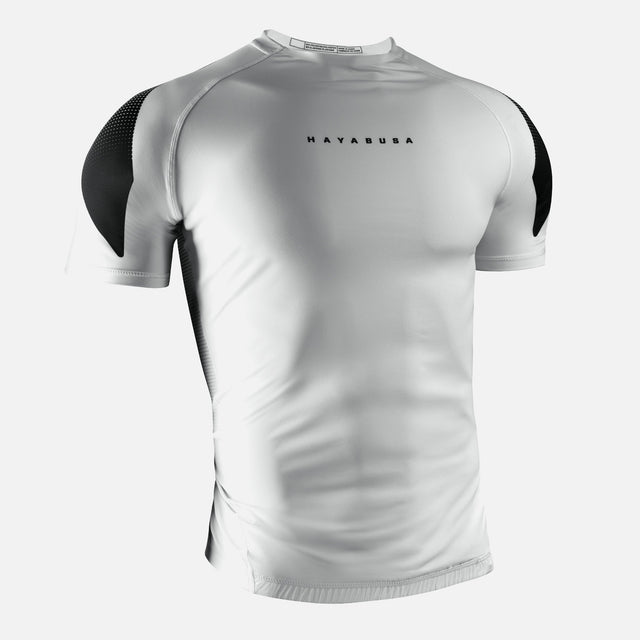 Hayabusa Rashguard Pro Ranked Kurzarm - Weiß
