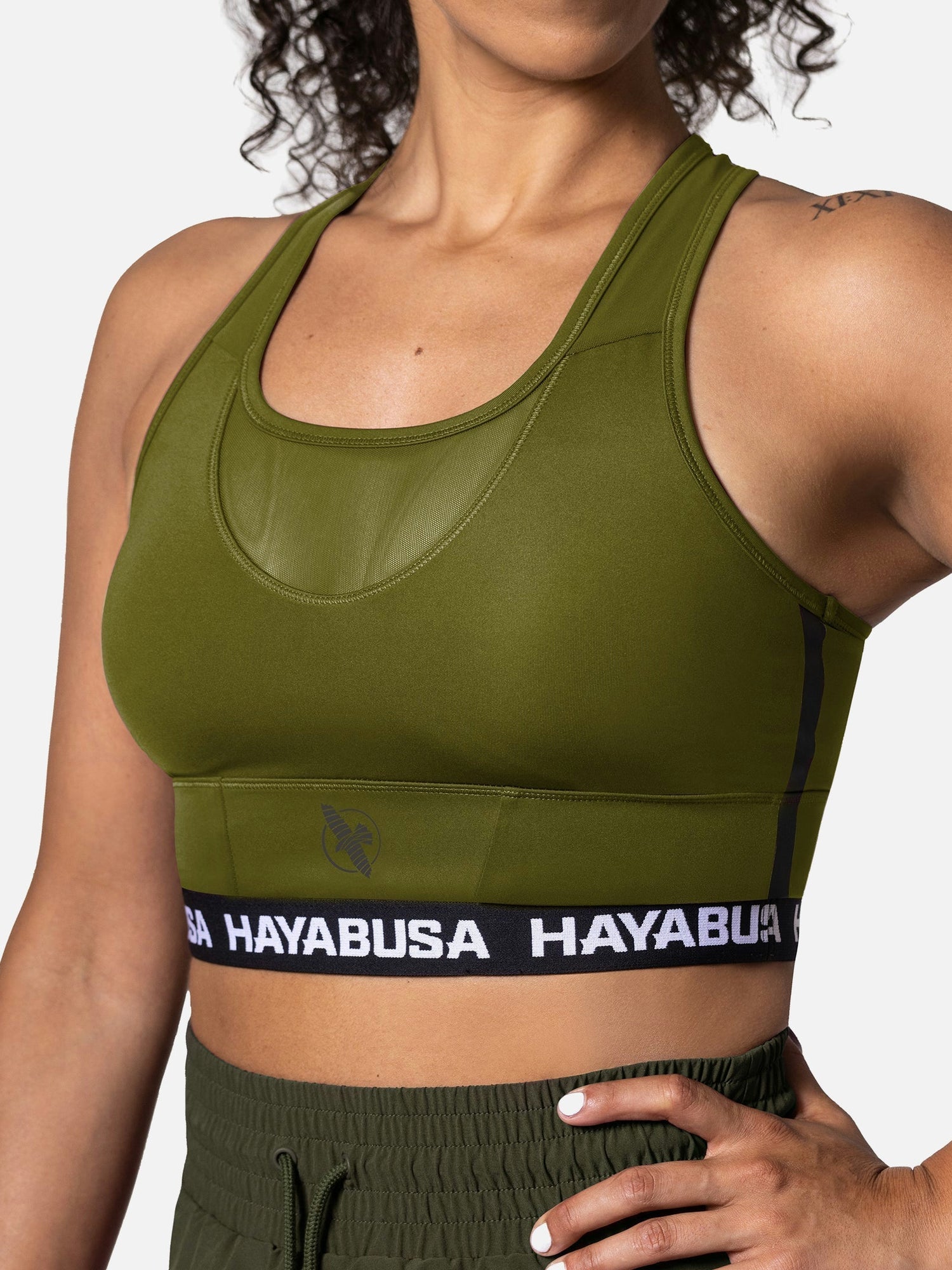 Hayabusa Sport-BH Crossback Damen - Olive