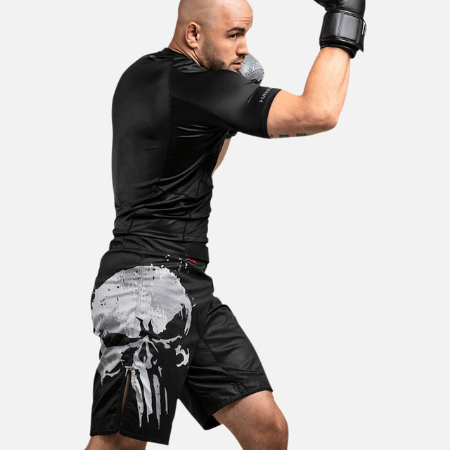 Hayabusa Marvel MMA Shorts The Punisher - Schwarz