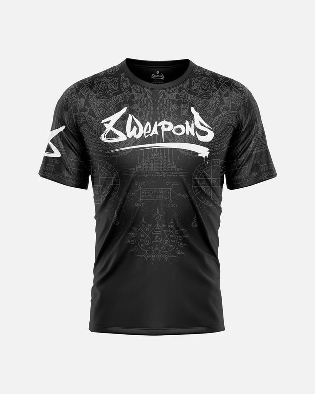 8 WEAPONS T-Shirt Hanuman Yant - Schwarz/Grau