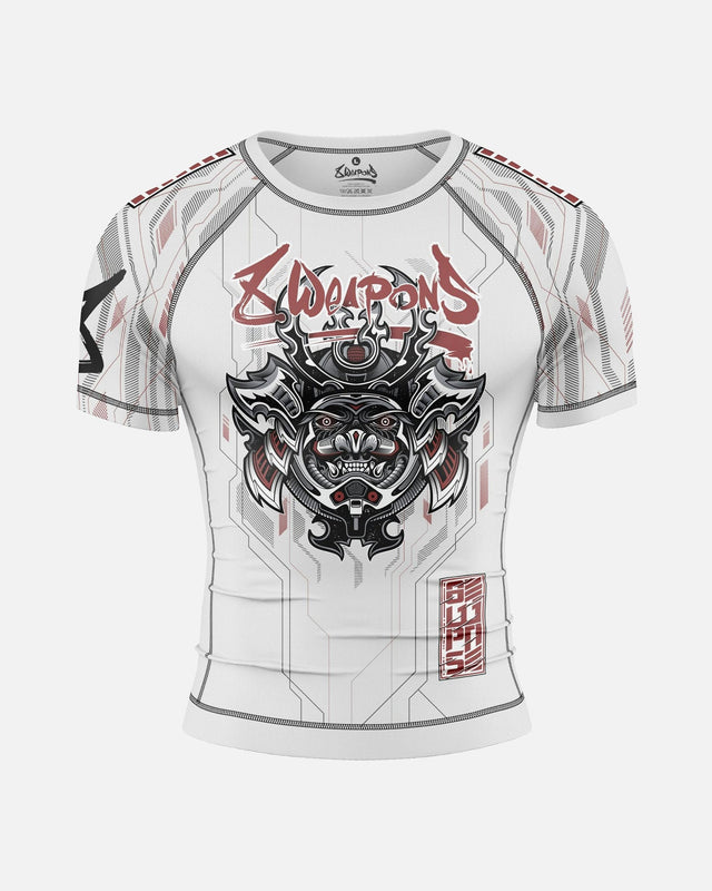 8 WEAPONS Rashguard Samurai 2.0 - Weiß/Rot