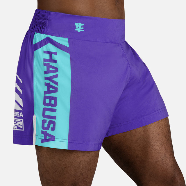 Hayabusa Muay Thai Shorts Icon - Lila/Weiß