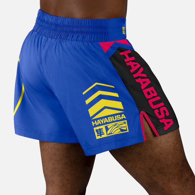 Hayabusa Muay Thai Shorts Icon - Blau/Gelb