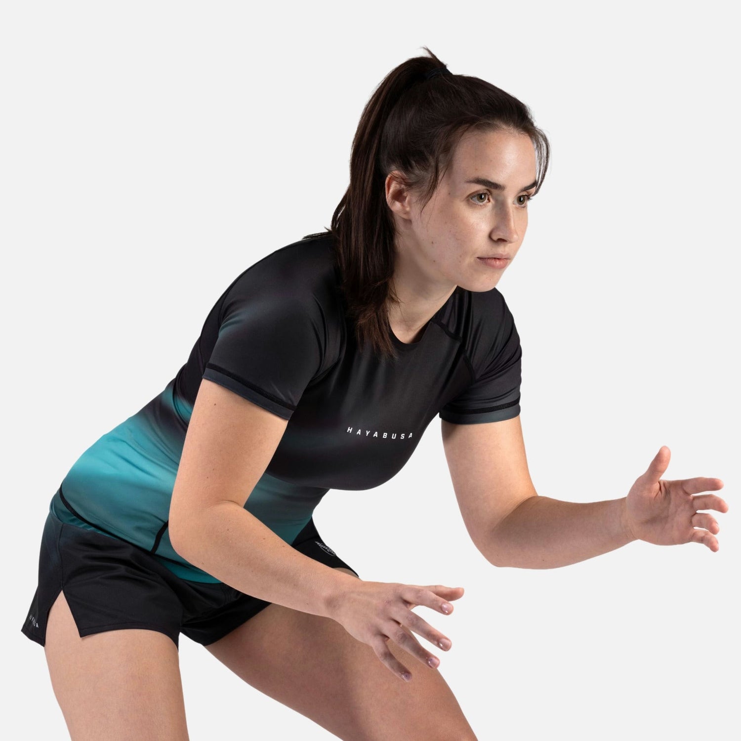 Hayabusa Rashguard Apex Nova Kurzarm Damen - Petrol