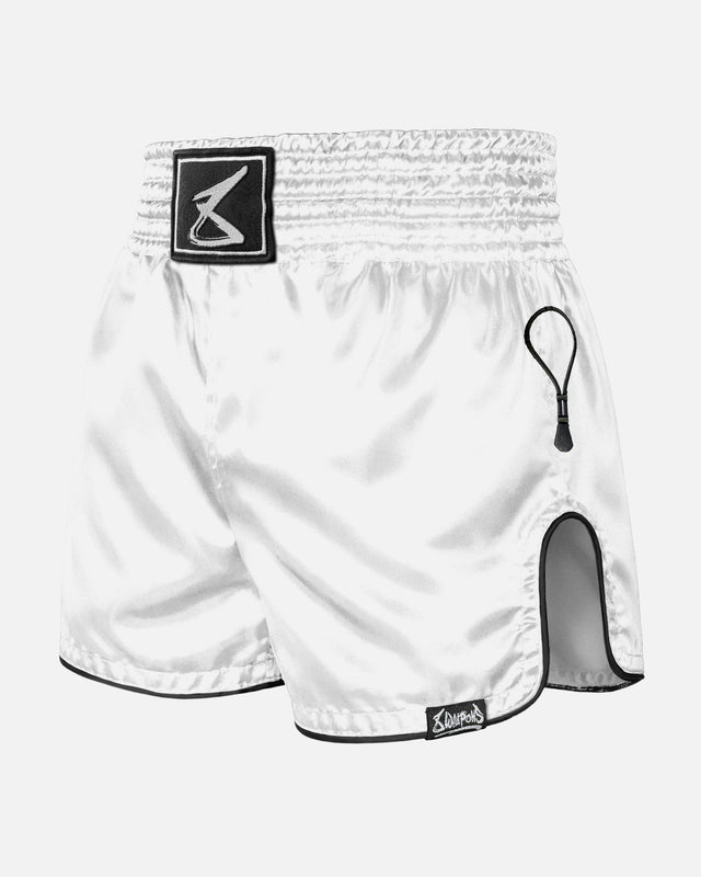 8 WEAPONS Muay Thai Shorts Mongkol - Weiß/Schwarz
