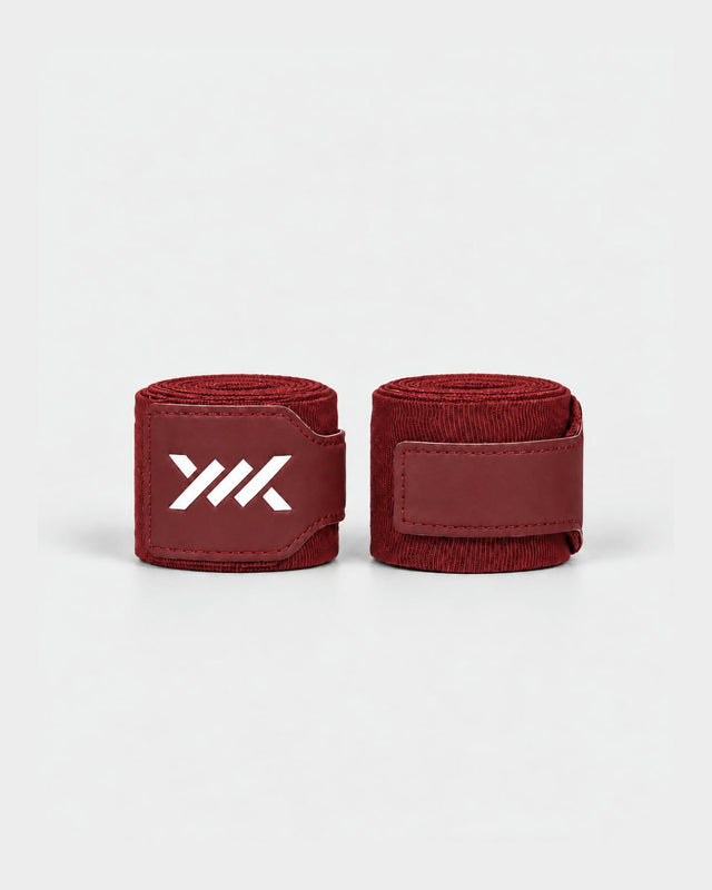 Caged Boxbandagen Essential – Bordeauxrot (inklusive Waschbeutel)