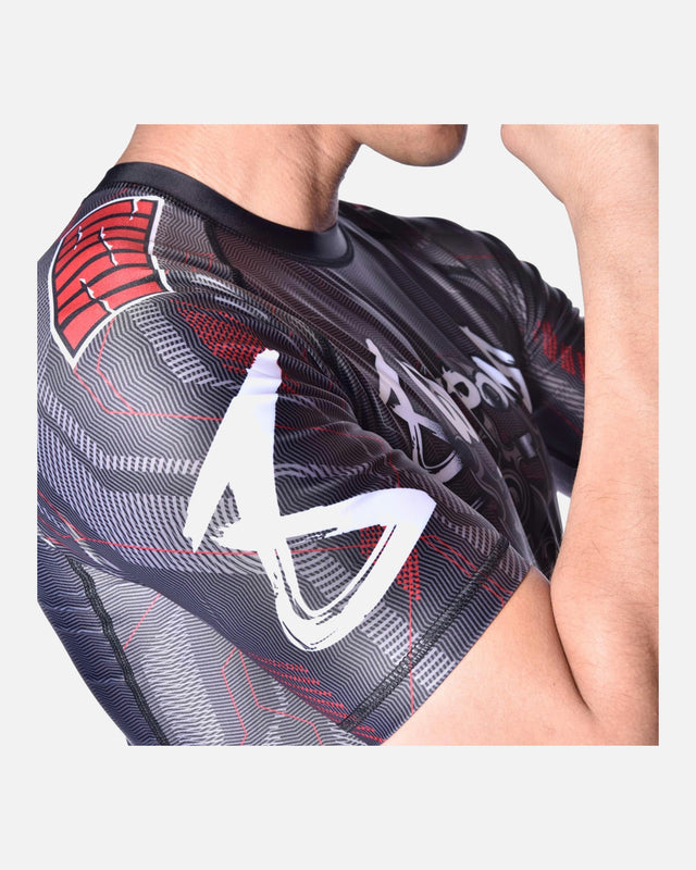 8 WEAPONS Rashguard Samurai 2.0 - Schwarz/Rot