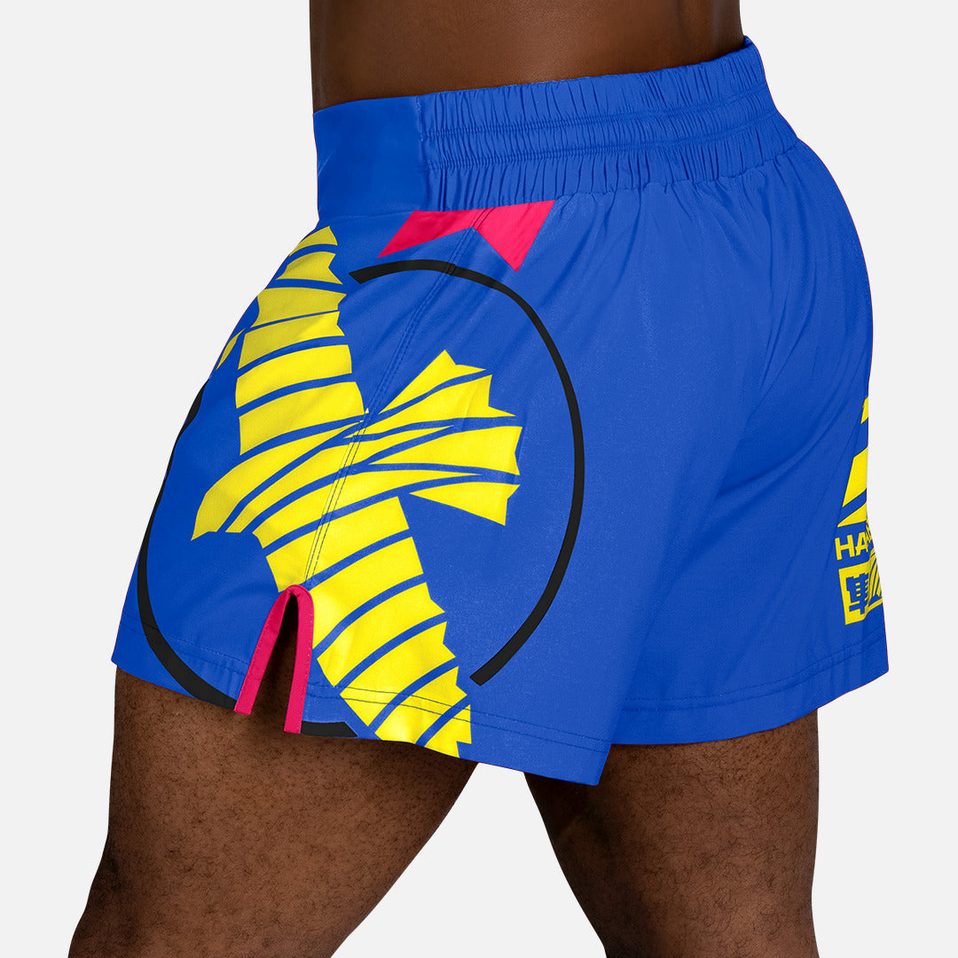 Hayabusa Muay Thai Shorts Icon - Blau/Gelb