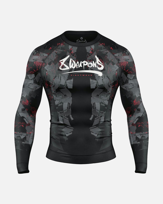 8 WEAPONS Rashguard Hit 2.0 - Schwarz/Rot