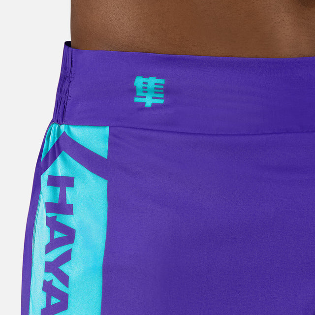 Hayabusa Muay Thai Shorts Icon - Lila/Weiß