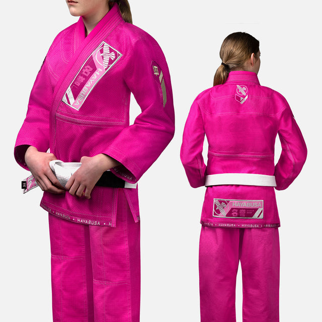 Hayabusa BJJ Gi Ascend Kinder - Rosa