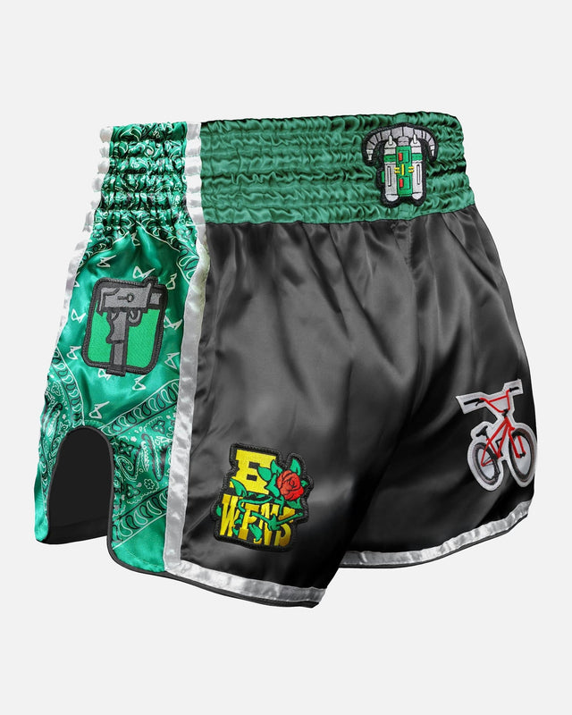 8 WEAPONS Muay-Thai-Shorts West Coast - Grün