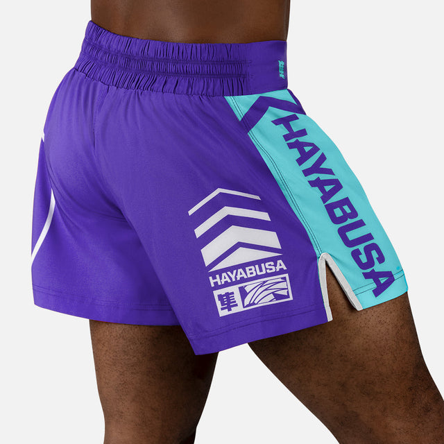 Hayabusa Muay Thai Shorts Icon - Lila/Weiß