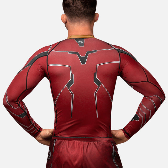 Hayabusa Marvel Rashguard Iron Man Lange Ärmel - Rot