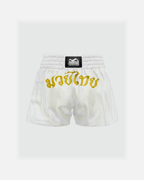Phantom Athletics Muay Thai Shorts Sak Yant - Weiß/Gold