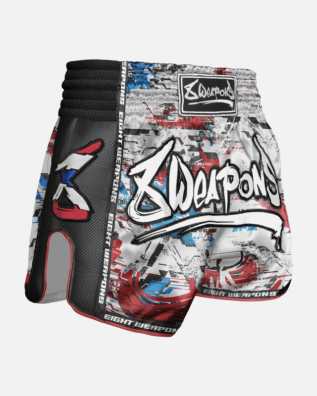 8 WEAPONS Muay Thai Shorts Cut Like A Blade 2.0 - Weiß