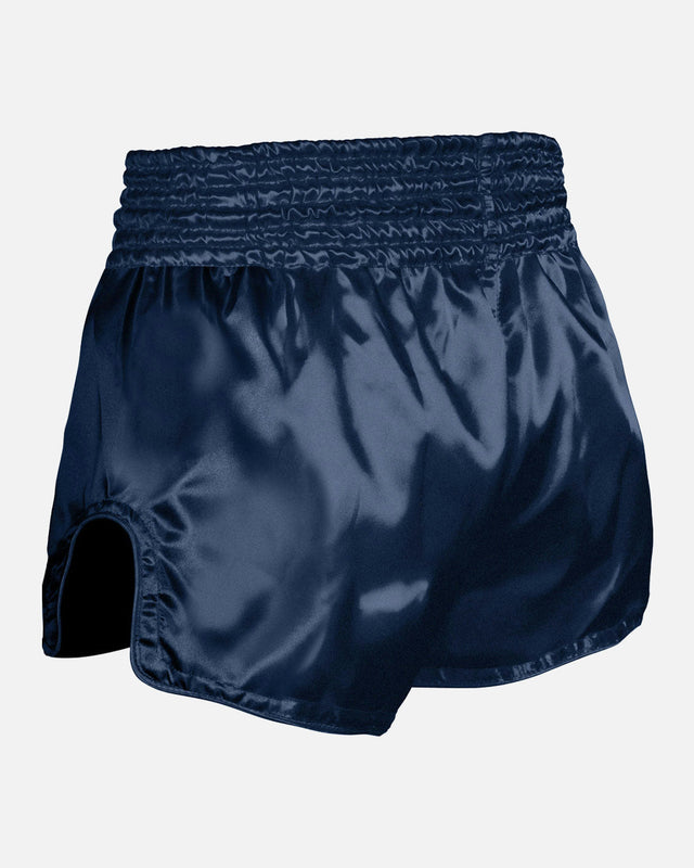 8 WEAPONS Muay-Thai-Shorts Strike - Dunkelblau/Weiß
