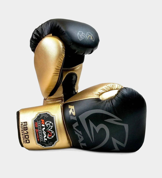 Rival Boxhandschuhe RS100 Professional - Schwarz/Gold - The Fight Company Deutschland